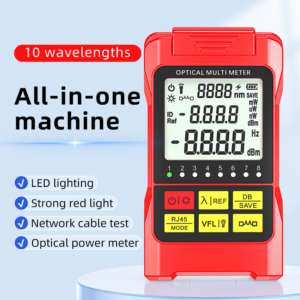 Fiber Optic Power Meter with VFL 50wm Red Light