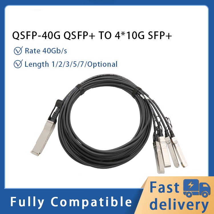 40G QSFP+ to 4 x 10G SFP+ DAC Breakout Cable