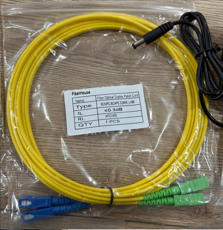 Fiber Optical Duplex Patch Cord SC/UPC to SC/APC 3meter